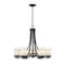 Z-Lite Willow 5 Light Chandelier, Matte Black, Inner White & Outer Clear 426-5-MB - alternate 3